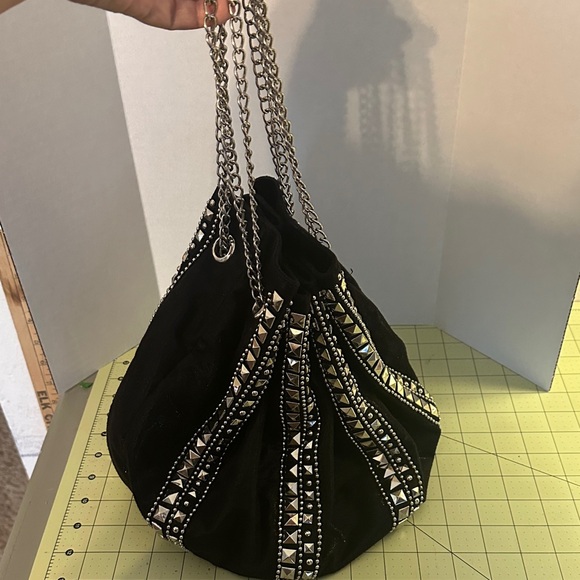 Imoshion Black and Silver Studded Women's Bag - Picture 1 of 10